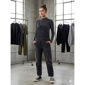 GAP Denim Overalls Black Utility Womens Size Small